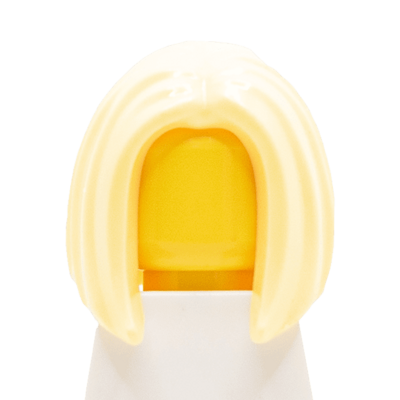 Cheveux longs raides blond clair carré plongeant (2224) - Lego