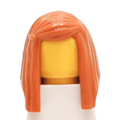 Cheveux longs raides roux (2221) - Lego