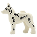 Cadre briques Lego Chien - grand chien blanc et noir