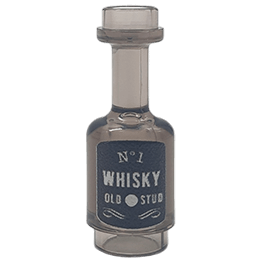 Boisson - Bouteille de whisky "Old Stud" sans verre - brique Lego imprimée