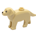 Cadre briques Lego Chien - taille grande type Labrador beige    
