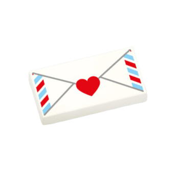 Figurine Personnalisée - Accessoire - Lettre d'amour - Brique Lego Imprimée, briquestore, ZZ-AC-IMP-0340, amour, saint-valentin, valentin, couple, confession