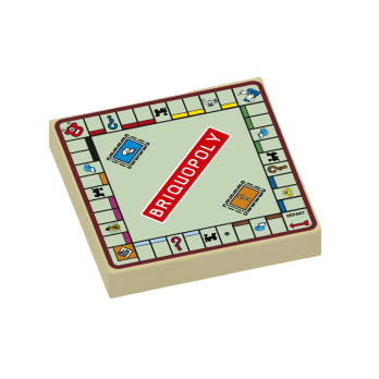 Jeu - Plateau de jeu « Briquopoly» - plaque Lego imprimée