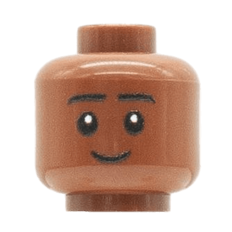 Enfant - Visage Marron Foncé - Sourire simple (MF1401)
