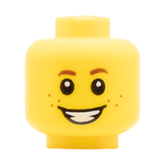 Figurine personnalisée - Enfant - Visage enfant jaune malicieux (1114) - Lego