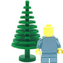 Figurine personnalisée - Sapin - grande taille vert - brique compatible avec Lego décoration Noël