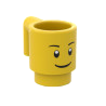 Figurine personnalisée, Boisson - tasse mug visage masculin - brique Lego imprimée, fan de lego