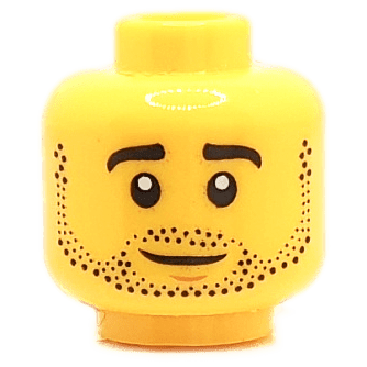 Homme - Visage jaune - Barbe noire (1339) - Lego