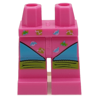 Jambes adulte pantalon multicolor rose bleu et vert motif (4210) - Lego