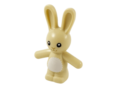 Figurine personnalisée - Peluche lapin beige, Lego, doudou, jouet, lapin