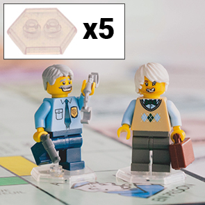 Socles transparents pour Lego pions de figurines personnalisées lot par 5