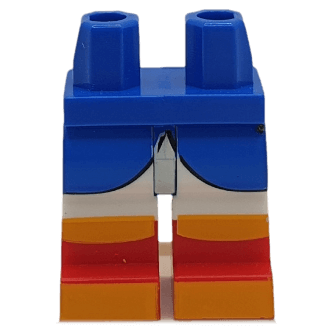 Figurine personnalisée - Jambes adulte pantalon multicolor bleu blanc  rouge et orange (4208)
