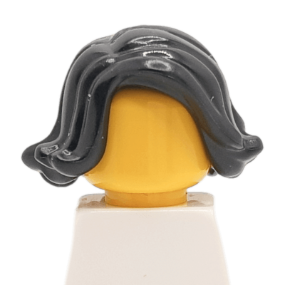 Cheveux mi-longs noir (2106) - Lego