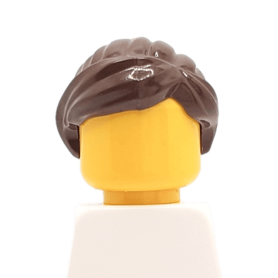 Cheveux mi-longs brun - couette  (2306) - Lego