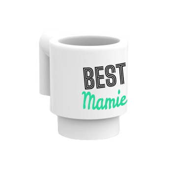 Figurine personnalisée - Boisson - tasse mug « Best Mamie » - brique Lego imprimée, fête des grands-mères, super Mamie