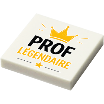 Plaque - "Prof légendaire" (R076) - plaque Lego imprimée