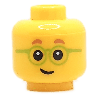 Enfant - Visage jaune - Lunettes de vue vert clair  (1110) - Lego