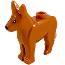 Cadre briques Lego Chien - grand chien roux  
