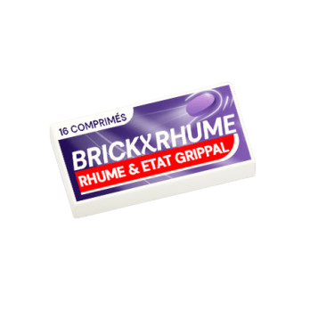 Figurine personnalisée - Médicament contre le rhume "BrickXrhume" - plaque Lego personnalisée, minifig, minifigurines, mini-figurine, mini-figure, Lego, toujours malade