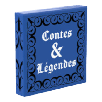 Figurine personnalisée - Lecture - livre Contes & Légendes - plaque Lego imprimée