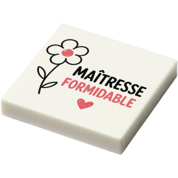 Plaque - "Maîtresse formidable" (R066) - plaque Lego imprimée