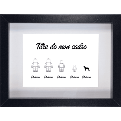 Cadre briques Lego Cadre 18x24cm - Noir