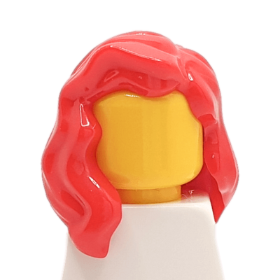 Cheveux longs ondulés rouge (2205) - Lego