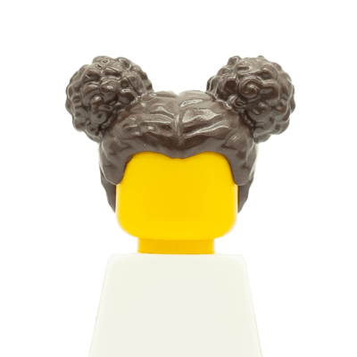 Cheveux frisés bruns - couettes afro (2334) - Lego