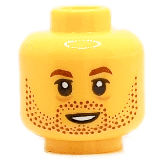 Homme - Visage jaune - Barbe marron (1334) - Lego