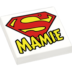 Plaque - "Super Mamie" Lego