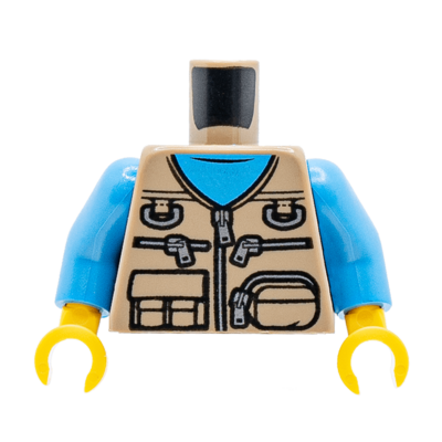 Veste d'aventurier camper pêche marron avec poches (3510) - Lego