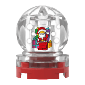 Figurine personnalisée - Jouet - Boule à neige Noël Rouge- brique Lego imprimée, Briquestore-ZZ-AC-IMP-0893, figurines personnalisable, Lego, noël, célébration, souvenir, décoration