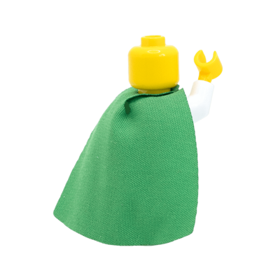 Cape super-héros pour figurine minifigurine mini-figurine Lego vert