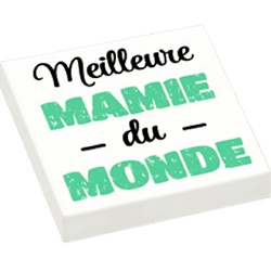 Plaque - "Meilleure Mamie du Monde" Lego