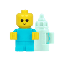 Bébé Lego bleu clair & biberon