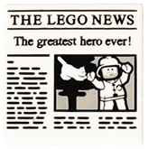 Figurine personnalisée - Lecture - journal - "The Lego News" The greatest hero ever - Lego 