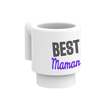 Figurine personnalisée - Boisson - tasse mug « Best Maman » - brique Lego imprimée, fête des mères, super Maman