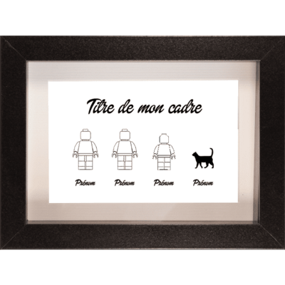 Cadre briques Lego Cadre 13x18cm - Noir