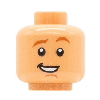 Homme - Visage Marron Clair - Sourire en coins avec les dents (MC1600)