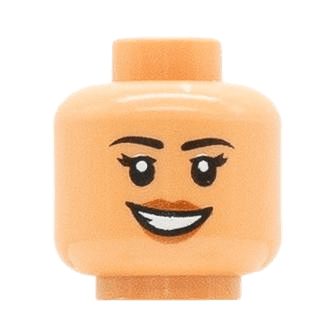 Femme - Visage Marron Clair - Grand sourire (MC1503)