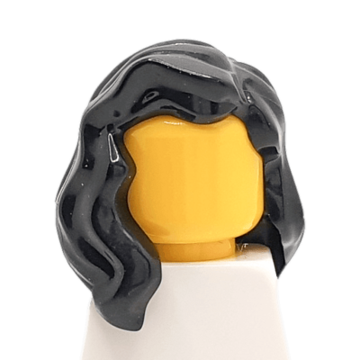 Cheveux longs ondulés noir (2204) - Lego