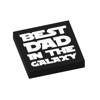 Figurine personnalisée, Plaque - "Best DAD in the galaxy"- plaque Lego personnalisée, fête des pères, bonne fête Papa, star wars, fan de star wars, dark vador, yoda, jedi, cadeau de fête des pères pour papa fan de star wars