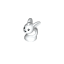 Lapin - Petite taille blanc (7316) - Les Portraits de Felie