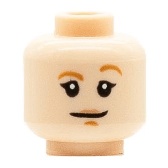 Femme - Visage beige - Petit sourire sourcil levé (B1507)