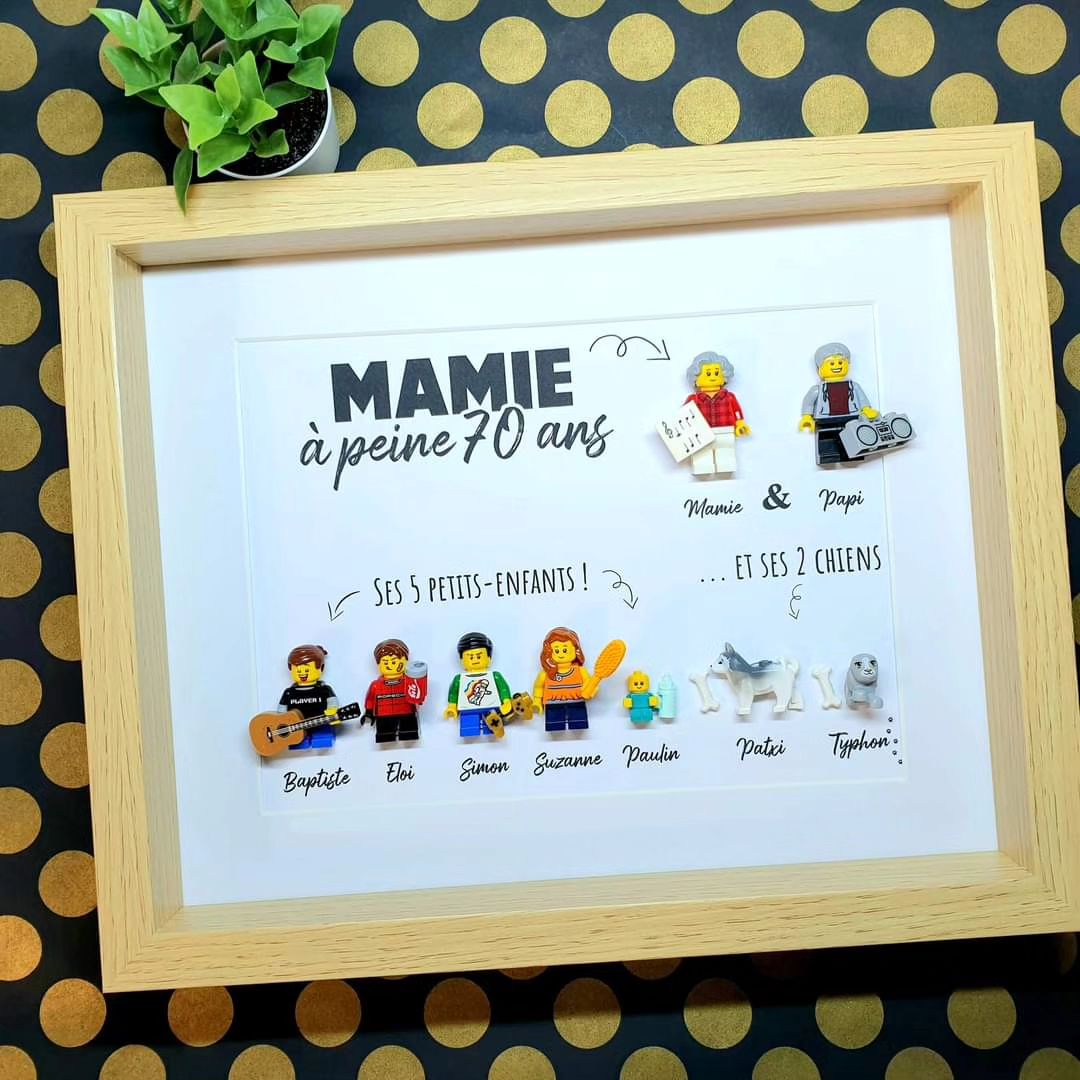 cadre personnalisé / cadre lego / Papy / Papie / Mamie / Mamy / grands-parents / Bonne fête / cadeau personnalisé / figurines personnalisé/ figurines / cadeau figurines/ cadeau lego / cadeau lego personnalisé / lego personnalisé / cadeau original / idée cadeau /cadeau famille / cadeau mignon /cadeau famille mignon/ cadeau parents / cadeau enfant / cadeau enfant garçon / cadeau enfant fille / cadeau bébé / cadeau drôle / cadeau rigolo /cadeau grands-parents / cadeau grand père / cadeau grand mère / cadeau date / enfants / petits-enfants / enfant