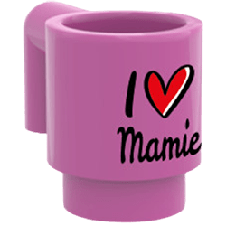 Boisson - tasse mug « I love Mamie » rose