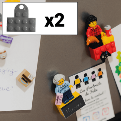 Briques aimantées pour figurine ou minifigurine Lego à personnaliser