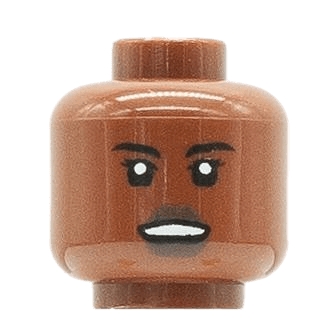 Femme - Visage Marron Foncé - Sourire dents (MF1500)