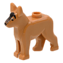 Cadre briques Lego Chien - grand chien marron  