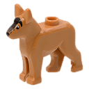 Cadre briques Lego Chien - grand chien marron